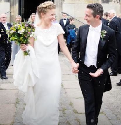 Emma Wall exchanged the wedding vows with her husband Jeremy Strong in her hometown in 2016